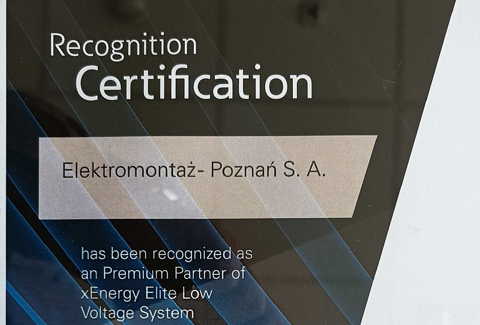 Certyfikat ‘Premium Partner’ EATON dla Elektromontażu Poznań S.A.